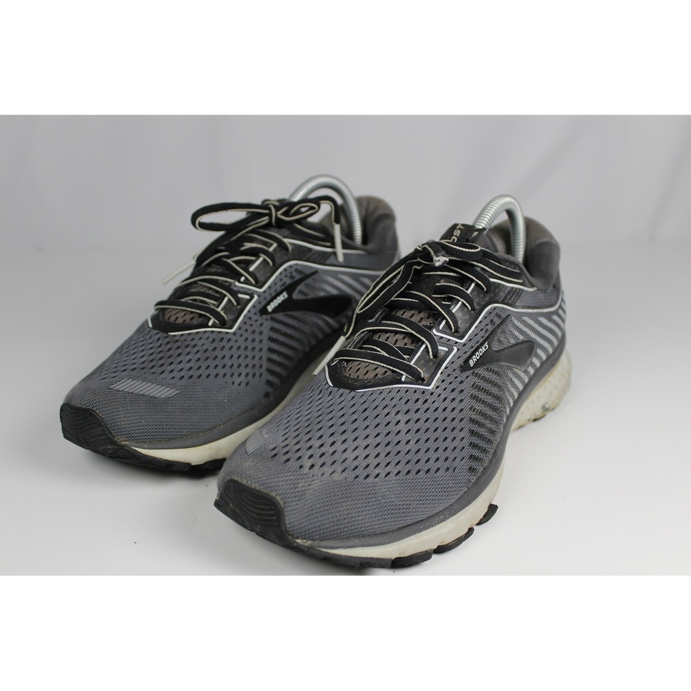 Brooks Ghost 12 Mens Running Shoes Grey Black Low Top Sneakers‎ 1103161D093